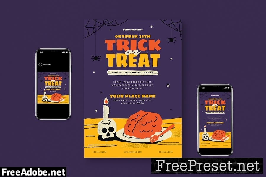 Trick Or Treat Flyer Set