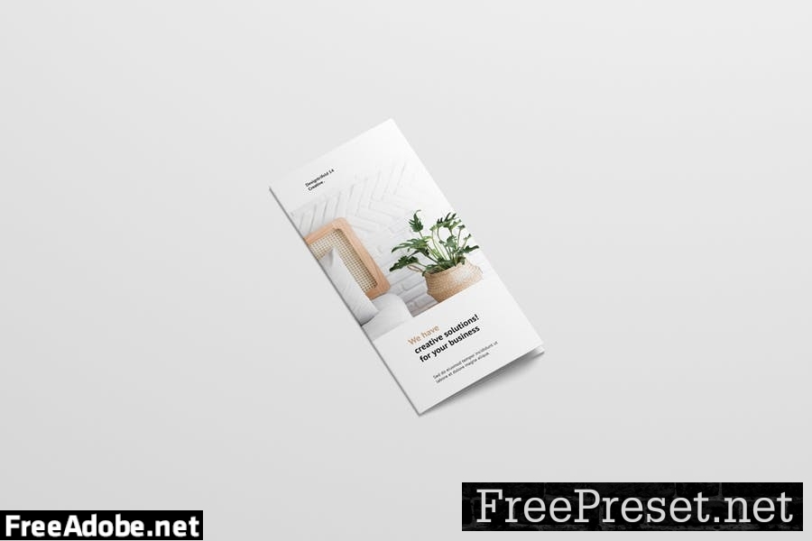 Trifold Brochure Mockup 3587LRR