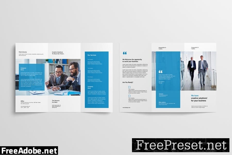 Trifold Brochure Mockup KU4Z76N