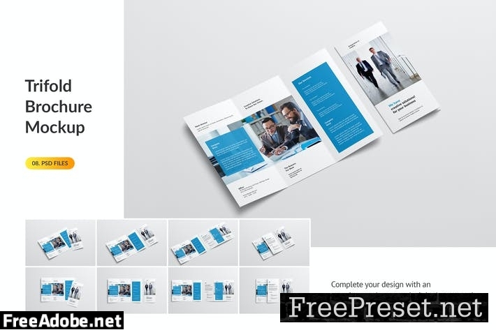 Trifold Brochure Mockup KU4Z76N