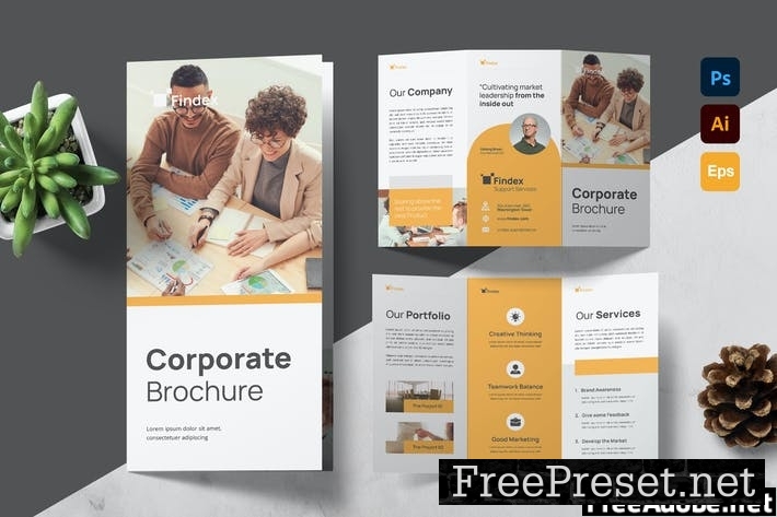 Trifold Brochure Template 4D2HWV9