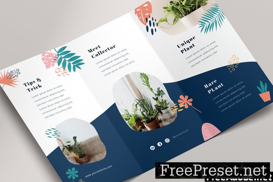 Trifold Brochure Vol.01 Plant Market Festival EJYEB5J