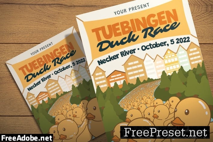 Tuebingen Duck Race - Flyer Template SULCCBF