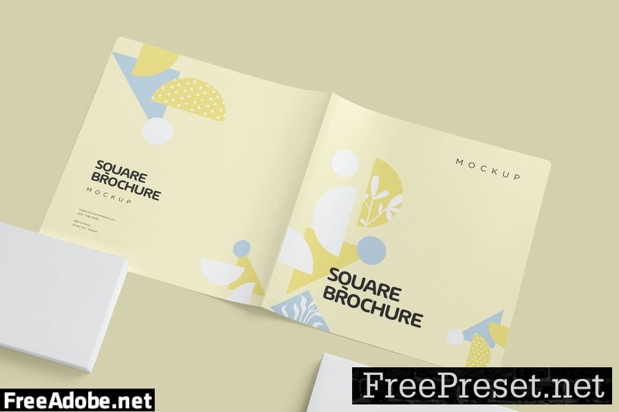 Two Fold Square Brochure Mockups 8U5RLX3