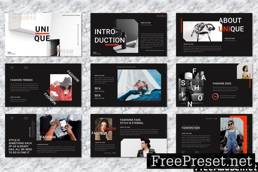 Unique - Fashion Powerpoint Templates B2HPJAT