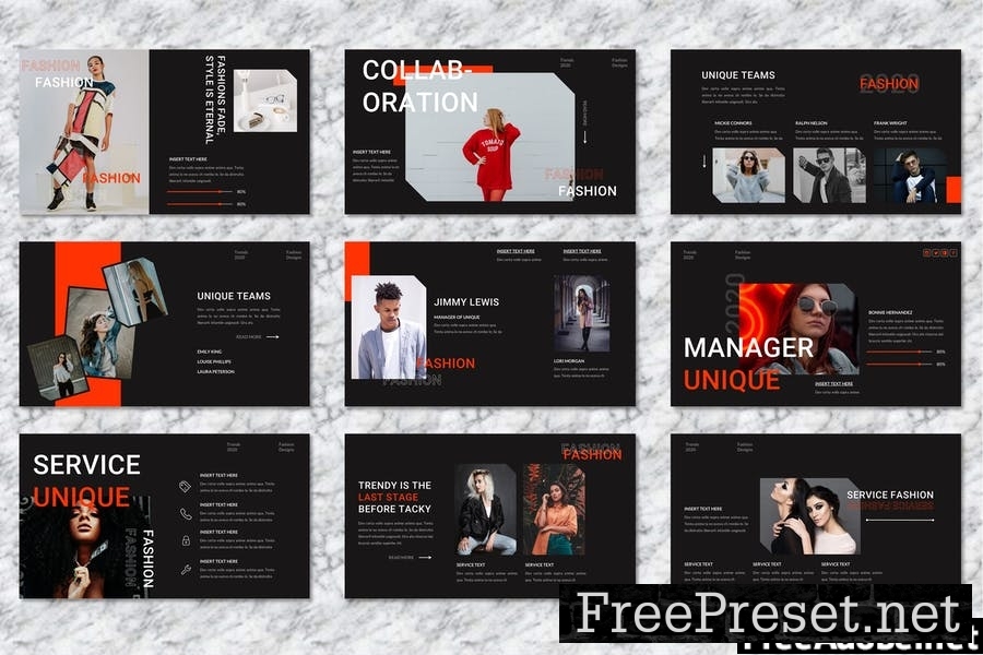 Unique - Fashion Powerpoint Templates B2HPJAT