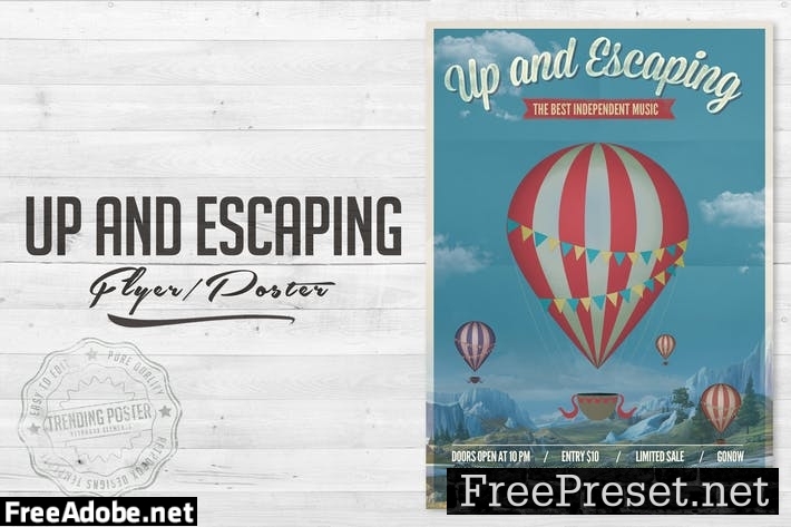 Up and Escaping Flyer Poster BYD5PB