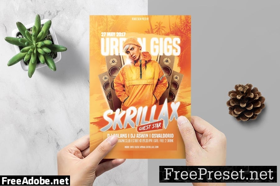 Urban DJ Party Hiphop Flyer Template