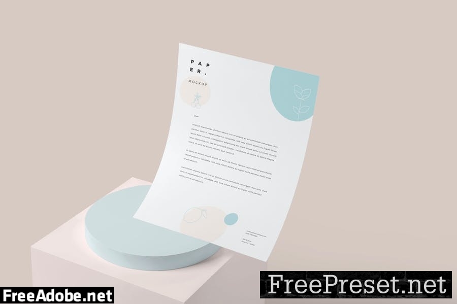 US Letter Size Stationery Paper Mockups JS3VZ4K