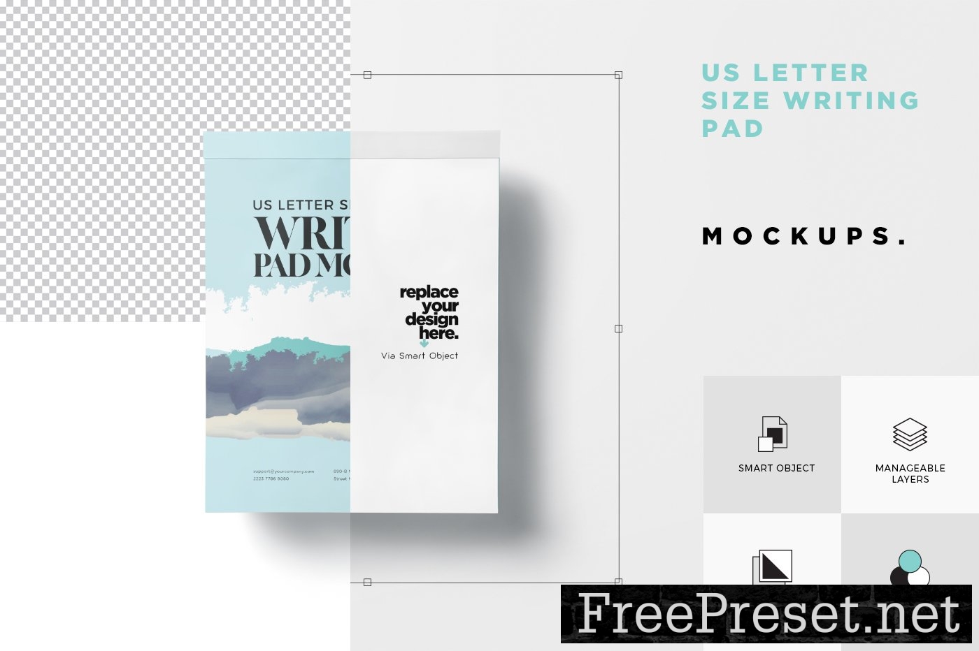 Us Letter Size Writing Pad Mockups 10986963