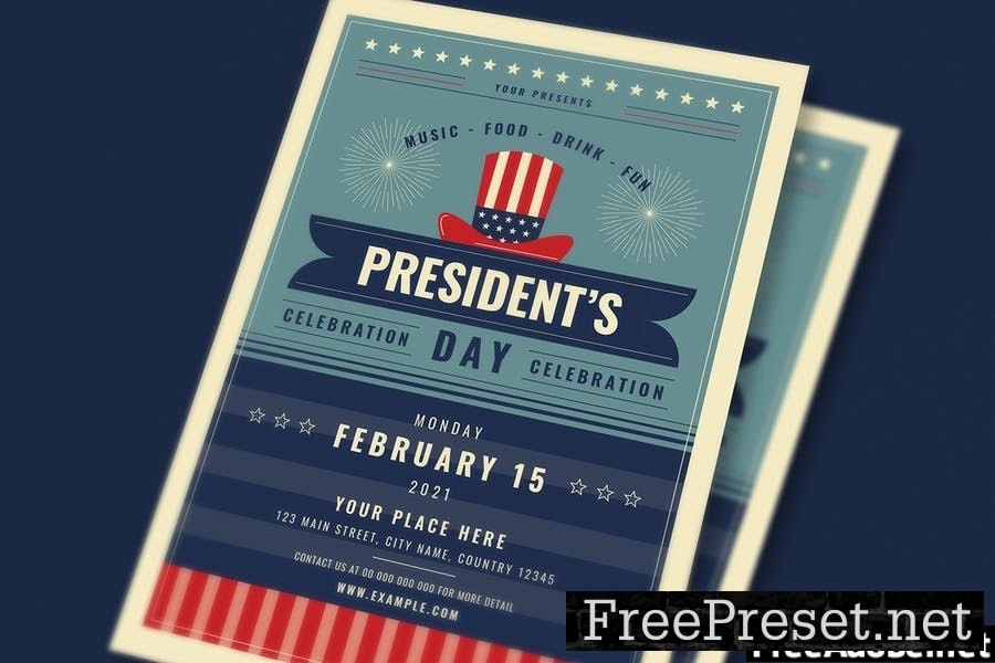 US President Day Flyer Set + Roll Banner