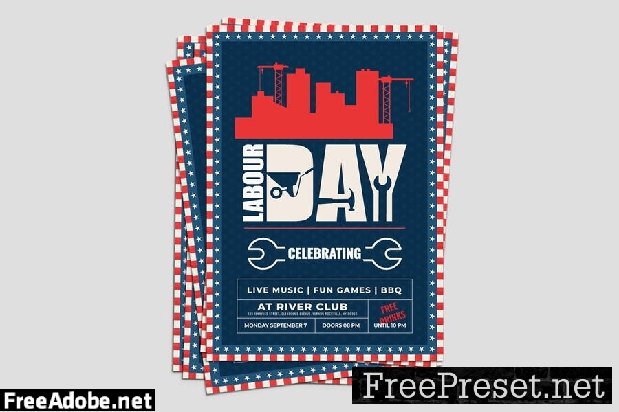 USA Labour Day Flyer Template FD27XS5