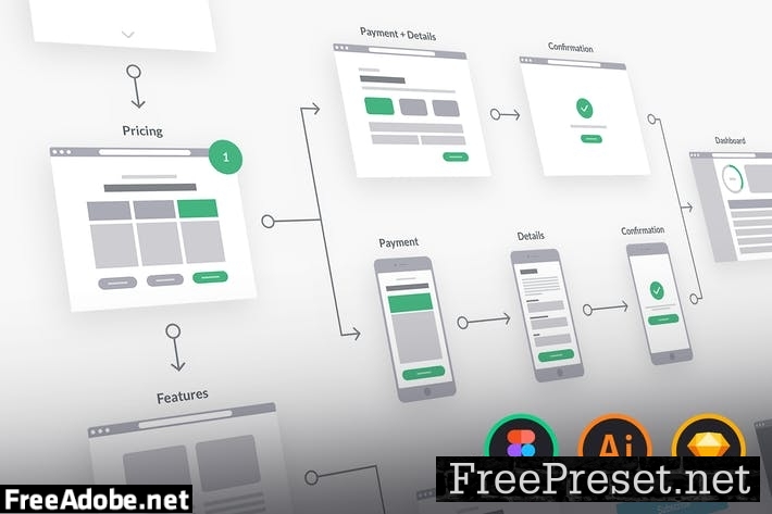 UX Flowchart Cards 5XHCEQ