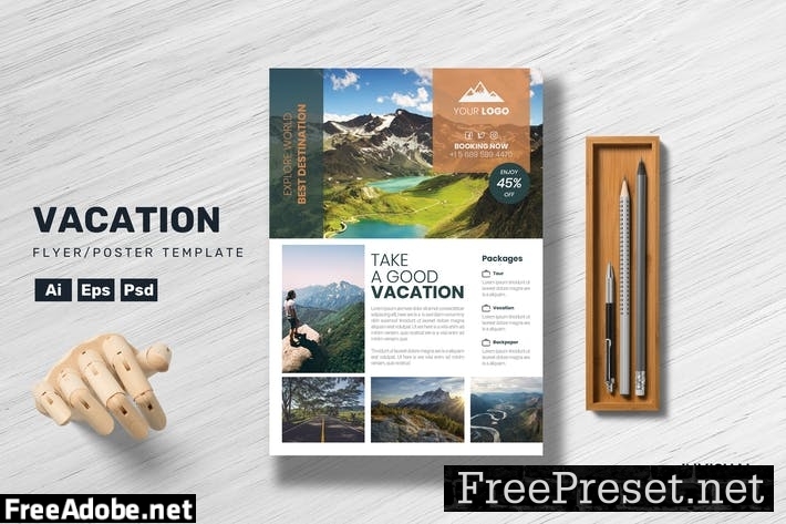 Vacation - Flyer Template BG6DK33