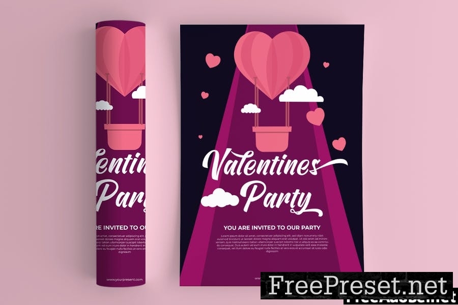 Valentine Day Party Flyer 2LDVMRF