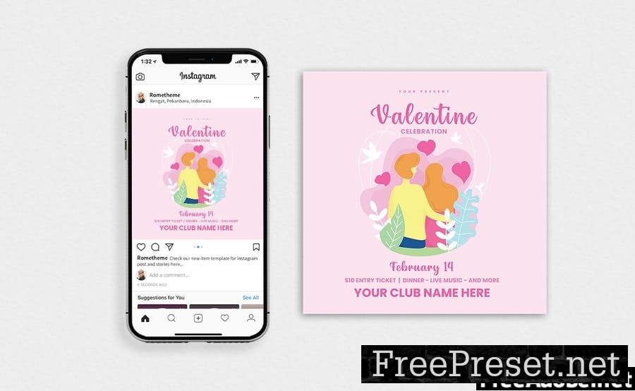 Valentine day vol.03 - Flyer, Poster & IG TY