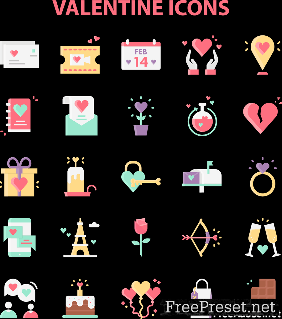 Valentine Icons Set