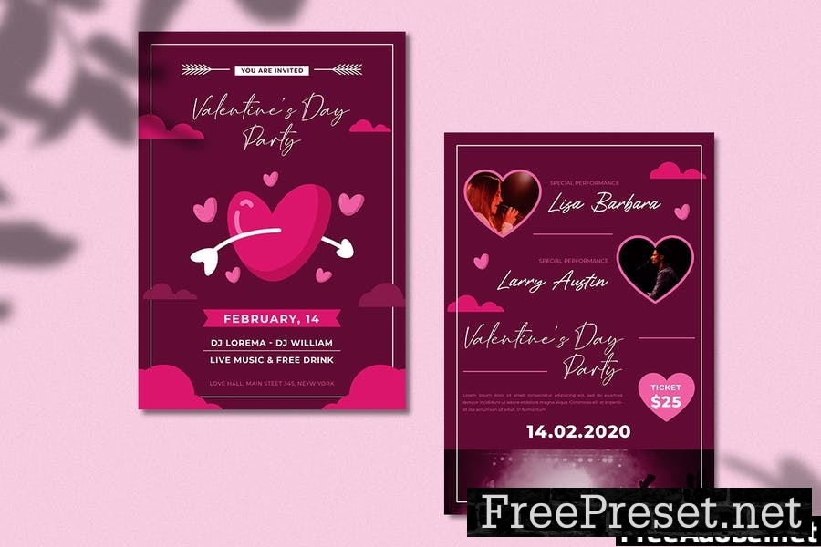 Valentine Invitation Flyer H7K5FAF