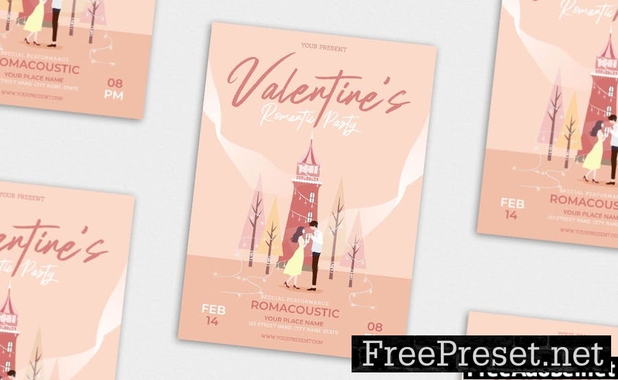 Valentine Romantic Party vol.01 - Flyer, Poster AS B7F795R