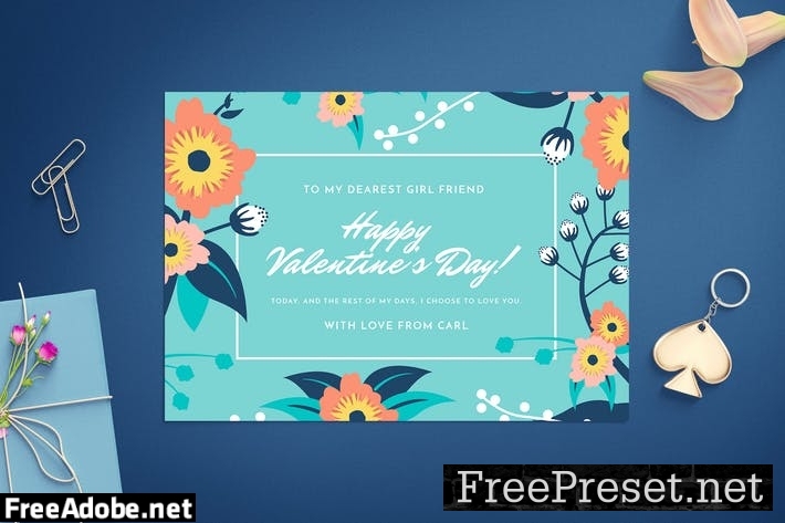 Valentine's day card template 3AV9VM