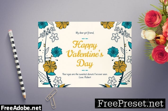 Valentine's day card template MHMEUC