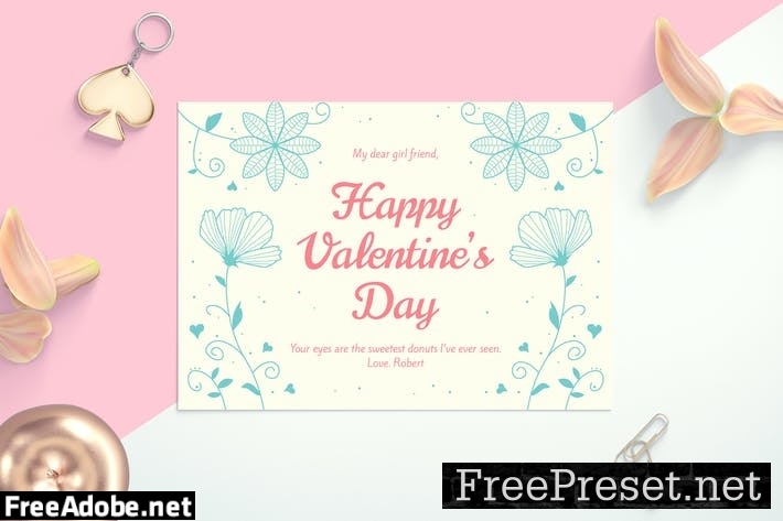 Valentine's day card template PCFU6T