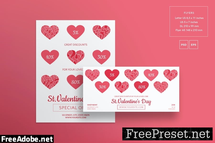 Valentine's Day Flyer and Poster Template