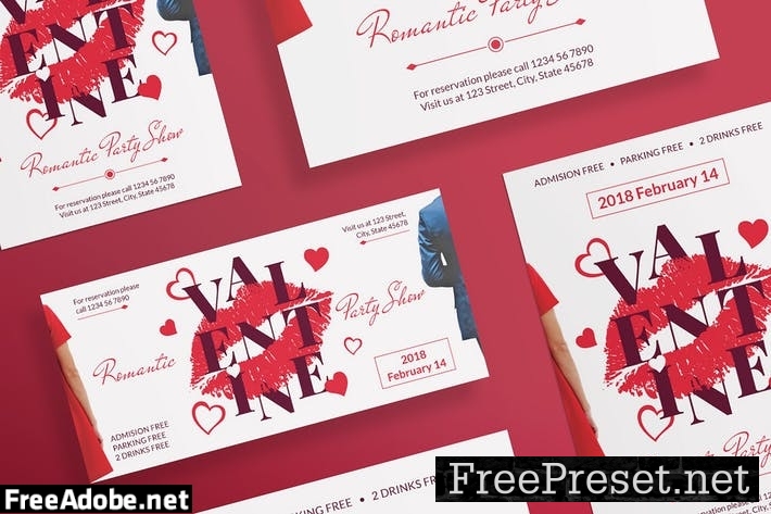 Valentine's Day Flyer and Poster Template XBPLCL