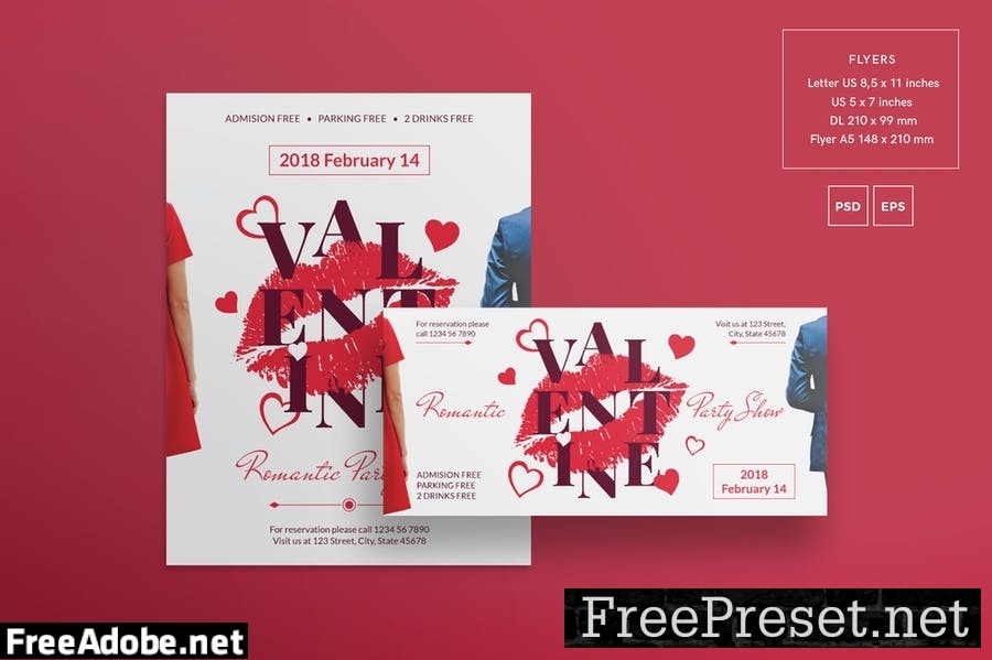 Valentine's Day Flyer and Poster Template