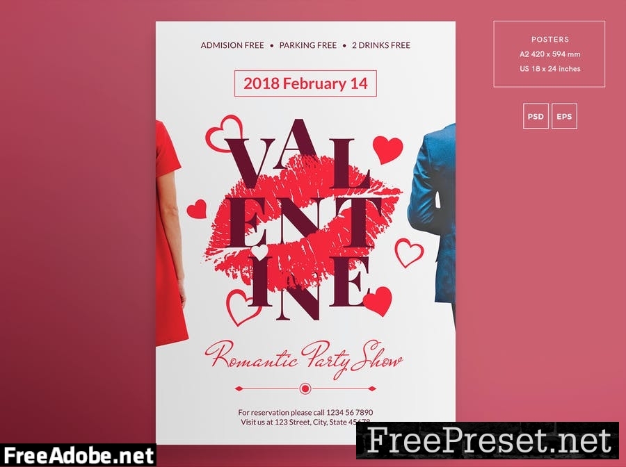 Valentine's Day Flyer and Poster Template