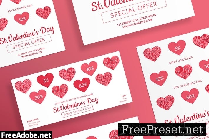 Valentine's Day Flyer and Poster Template YQBTKN