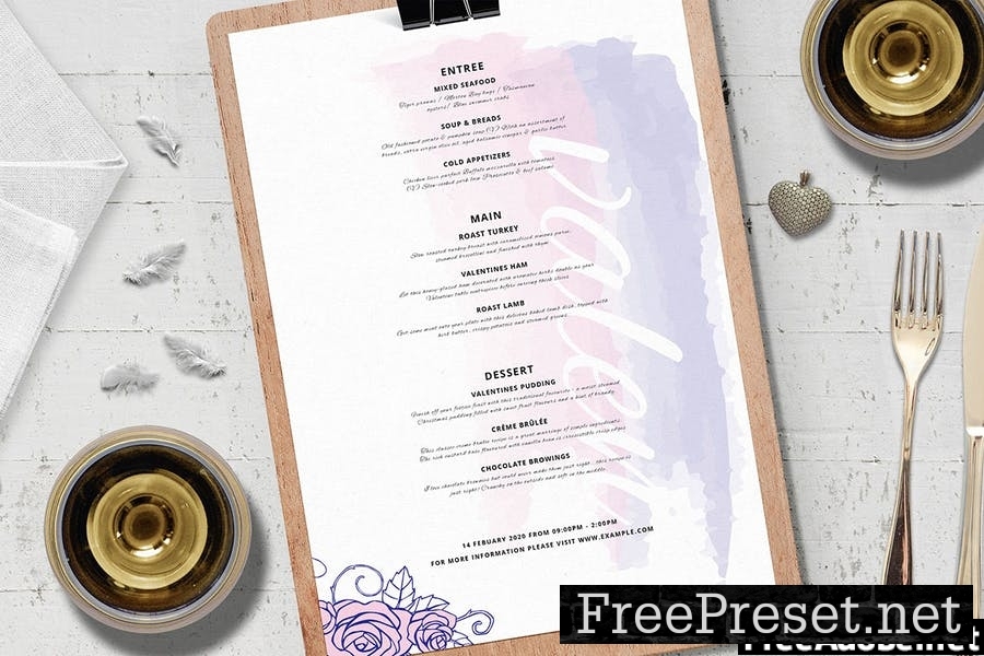 Valentines Menus & Flyers