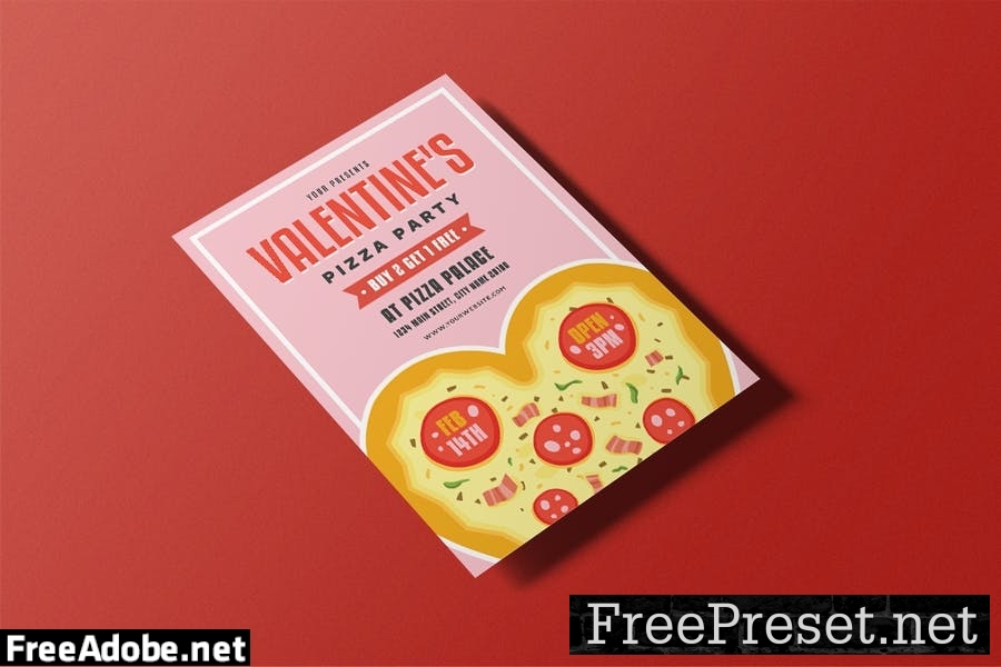 Valentine's Pizza Party Flyer