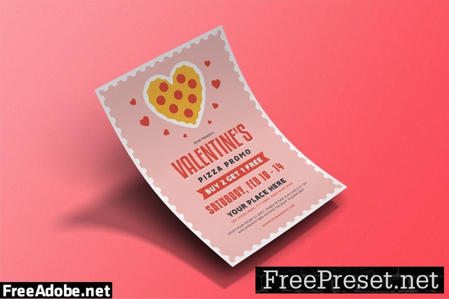 Valentine's Pizza Party Flyer RT4AQFR