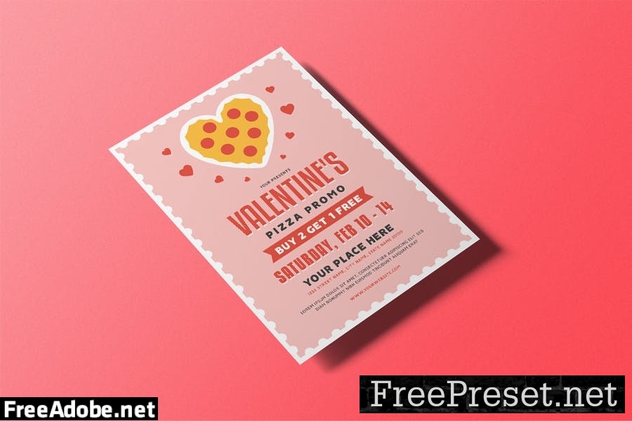 Valentine's Pizza Party Flyer RT4AQFR