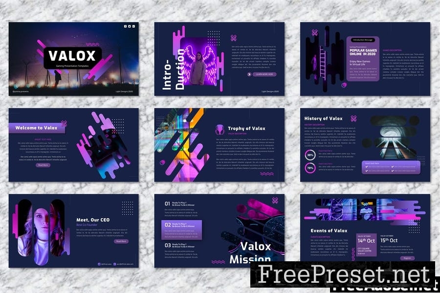 Valox - Gaming Powerpoint Template