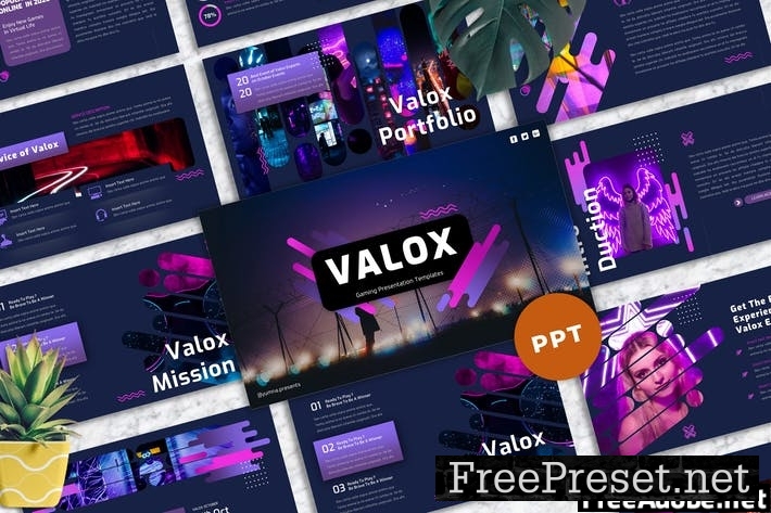 Valox - Gaming Powerpoint Template W5DMC76