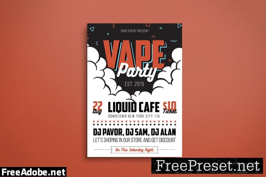 Vape Party Flyer RV9BM79