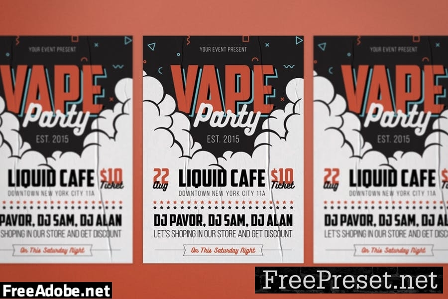 Vape Party Flyer RV9BM79