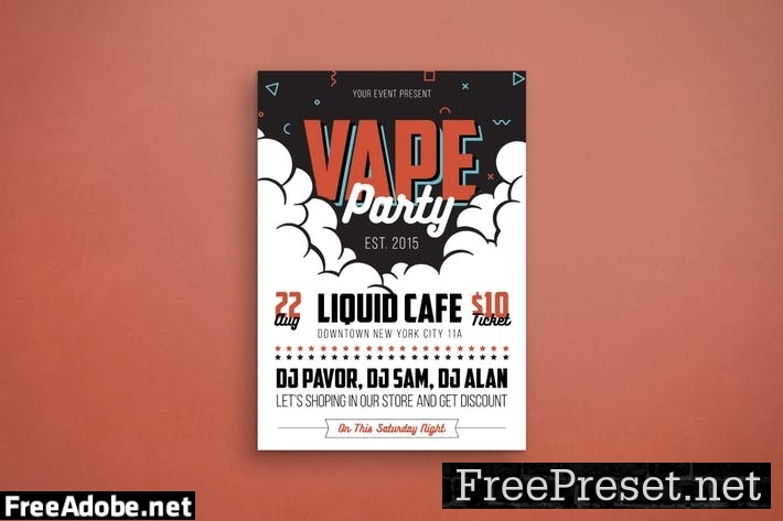 Vape Party Flyer RV9BM79