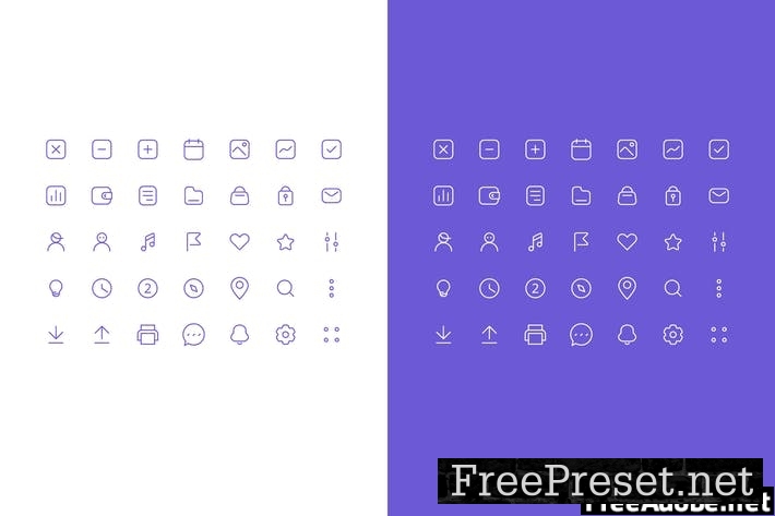 vector line art icons set X2YHEKY