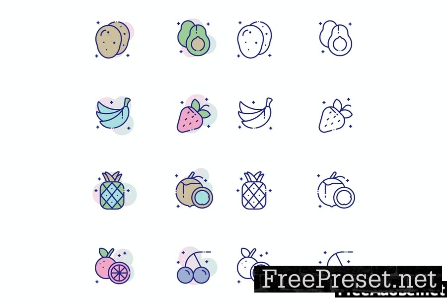 Vegetable and Fruit Icon Pack RCFTYA5