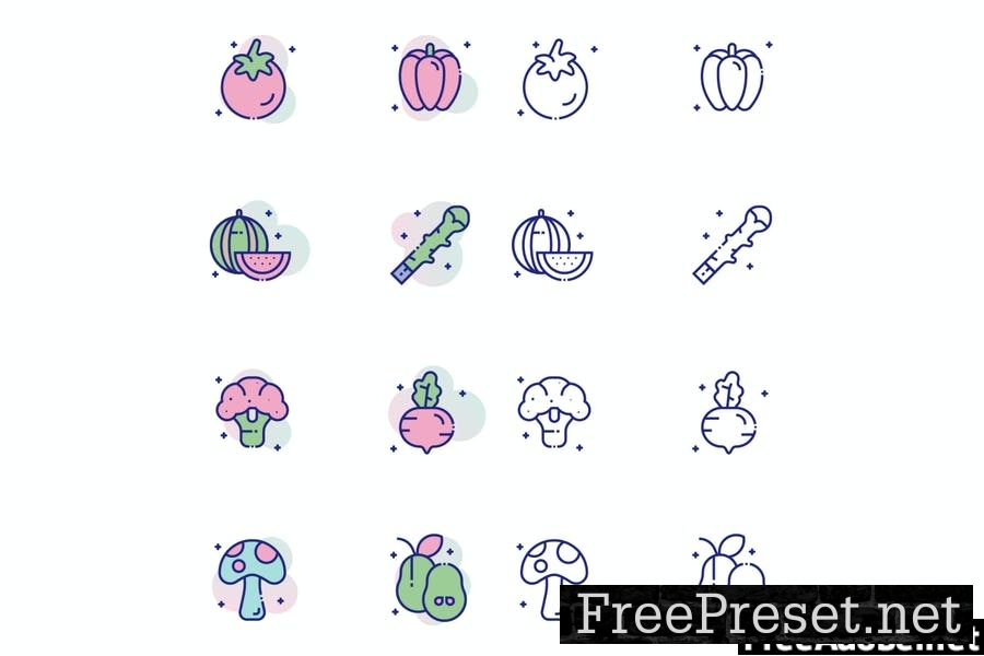 Vegetable and Fruit Icon Pack RCFTYA5