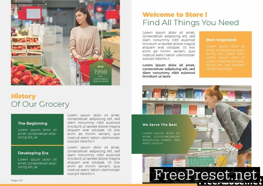 Vegetable Grocery Company Brochure D7TUQGL