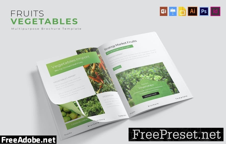 Vegetables Fruits | Brochure Template ENGBPJ7