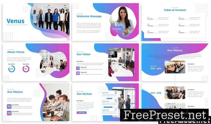 Venus - SEO Analysis Powerpoint Template