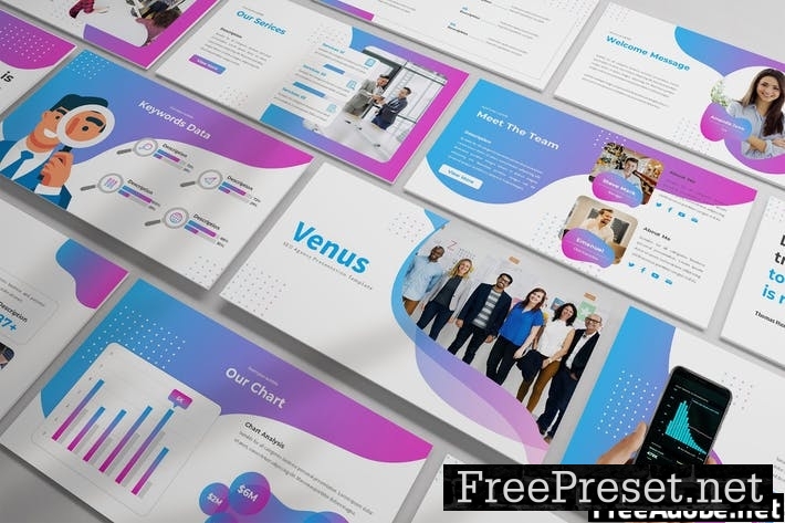 Venus - SEO Analysis Powerpoint Template RY3DM4V