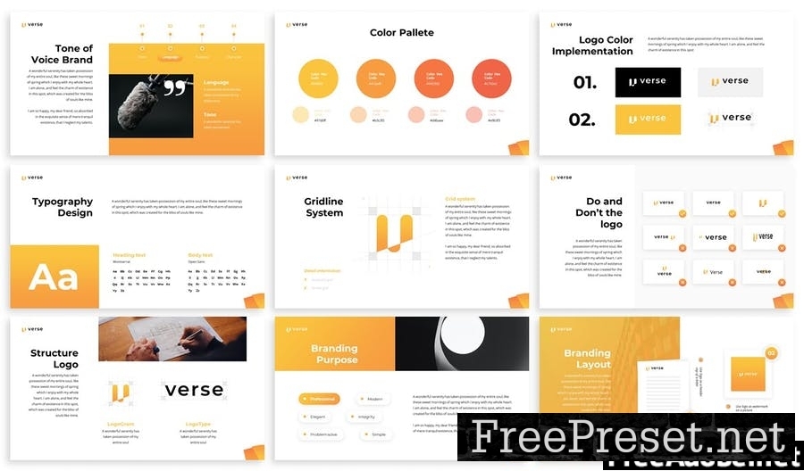 Verse - Brandbook Powerpoint Template CKG6D2K