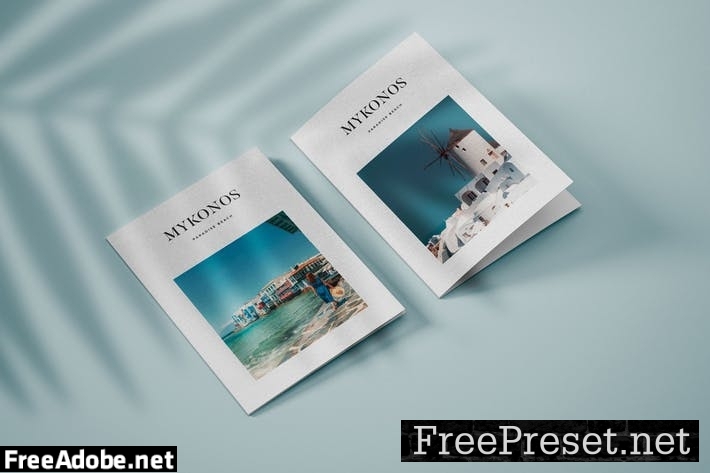 Vertical Bifold Brochure Mockup 2BU6W5U