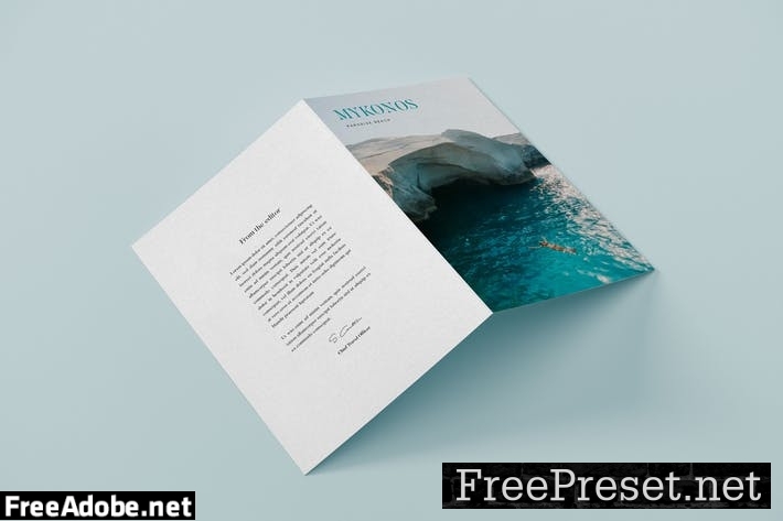 Vertical Bifold Brochure Mockup Q8CWLC5